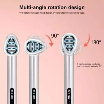 Массажер для глаз, массажер для лица, перезаряжаемый инструмент для красоты глаз, вибрационный массажный инструмент для борьбы со старением, темными кругами, уход за кожей, впитывание продукта серебряный