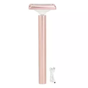 Массажер для глаз с подогревом, 630 нм, красный светодиод, горячий компресс, зарядка через USB, электрический массажер для глаз