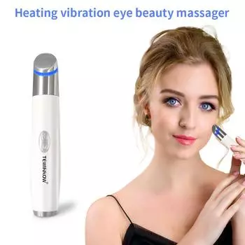 Массажер для глаз TEWIRROW, платный массажер для лица с нагревом и вибрацией, массажер для глаз от темных кругов и мешков под глазами, способствует впитыванию эссенции белый