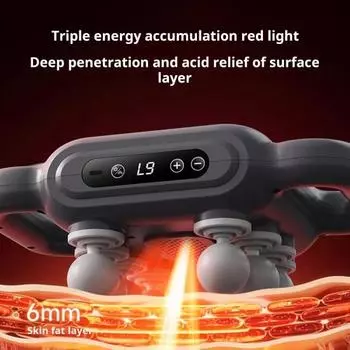 Массажер для глубоких тканей и фасций с 8 головками, интеллектуальным таймером и дистанционным управлением, низкая цена белый