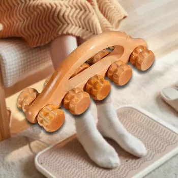 Массажер для глубоких тканей ручной деревянный массажный инструмент палочка для ног лица Style C