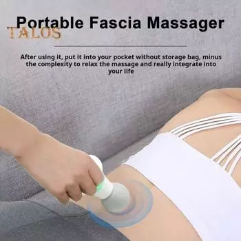 Массажер для глубоких тканей, устройство для массажа мышц, низкий уровень шума, эргономичная ручка, компактный размер, портативный ультра тихий ручной массажер для тела синий