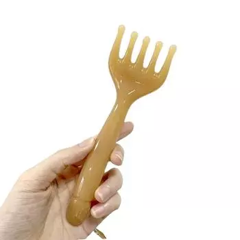 Массажер для головы из смолы с пятью когтями, скребковый массажный коготь, скребковая палочка для массажа тела, шеи и ног хаки