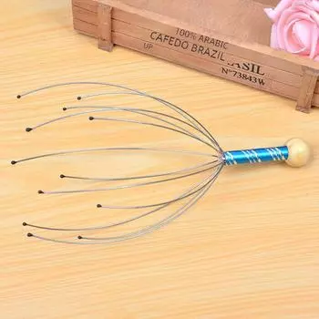 Массажер для головы осьминог: Акупунктурное устройство с металлической головкой Plastic beads