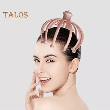 Массажер для головы осьминога с 12 массажными когтями, портативный эргономичный дизайн, простота в эксплуатации, устройство для глубокого массажа кожи головы A розовый