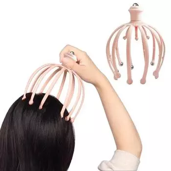 Массажер для головы осьминога с 12 массажными когтями, портативный эргономичный дизайн, простота в эксплуатации, устройство для глубокого массажа кожи головы A синий