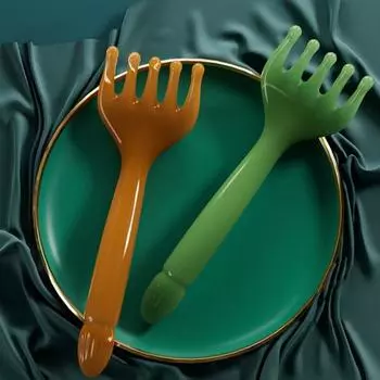 Массажер для головы, расческа для тела, шеи, плеч, спины, массаж рук, удобная ручка, глубокий светло-фиолетовый