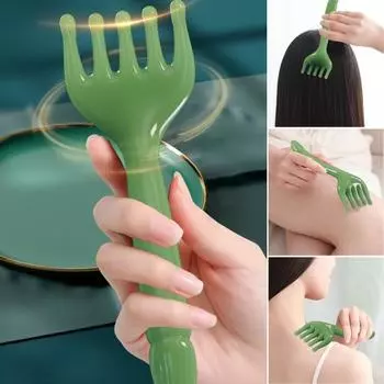 Массажер для головы, расческа для тела, шеи, плеч, спины, массаж рук, удобная ручка, глубокий массаж тканей, снижение усталости, улучшение качества сна, портативный скальп светло-фиолетовый