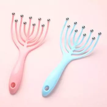 Массажер для головы с девятью когтями, релаксация кожи головы, глубокий массаж, массажная расческа с девятью бусинами