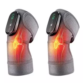 Массажер для колена, плеча, локтя с подогревом и вибрацией для лечения артрита, 3 уровня регулировки температуры, поддержка плечевого бандажа, грелка для колена