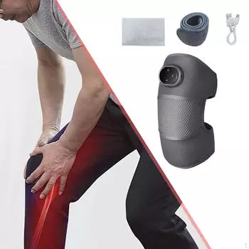 Массажер для колена с подогревом, беспроводной, для работы и семьи чёрный