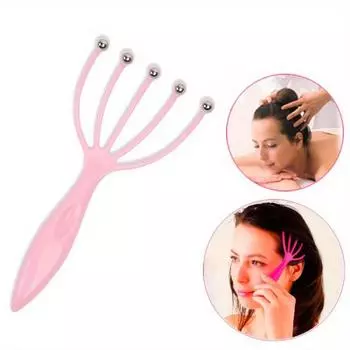 Массажер для кожи головы, ручной спа-массажер, массажер для головы. Массаж кожи головы с пятью когтями и уход за волосами, глубокое снятие стресса и расслабление.