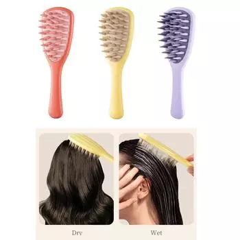 Массажер для кожи головы, щетка для мытья волос, скраб для волос, силиконовая щетка для кожи головы, для роста волос, удаление перхоти, щетка для мытья волос красный