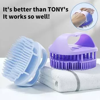 Массажер для кожи головы, скраб для кожи головы, массажер для волос из пшеничной соломы, щетка для роста волос, для влажных и сухих волос, отшелушивающее средство для кожи головы для мужчин и женщин