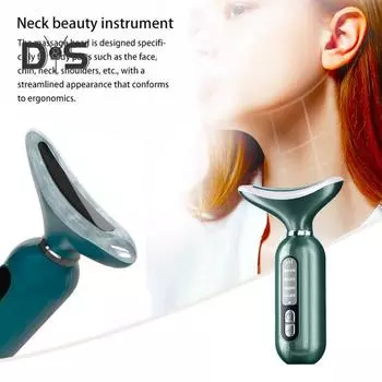 Массажер для красоты лица, 3 цвета, светодиодный, для омоложения кожи, подтягивающий массажер для лица и шеи, косметическое устройство для кожи белый