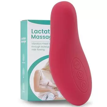 Массажер для лактации для женщин, вибрационный массажер для груди, для кормления грудью, засорение протоков, мастит коричневый