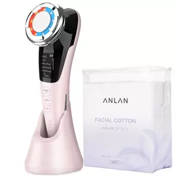 Массажер для лица ANLAN EMS Care LED Light Facial Массажер для лица Lift Ion Pore Home Facial Massager 150 Cotton Hot/Cold Hot/Cold 8-in-1 Eye/Mouth