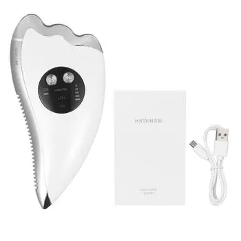 Массажер для лица, постоянная температура, нагрев и вибрация, скребок для всего тела, повышение коллагена, стимулирование белый