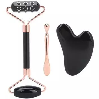 Массажер для лица с германиевым валиком, доска для скребков для лица, набор ложек для крема для глаз
