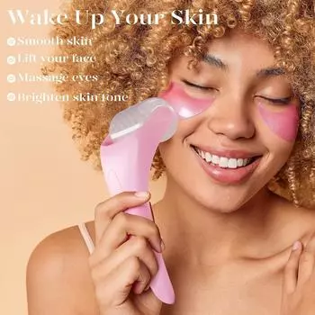 Массажер для лица с ледяным валиком, роликовый массажер для лица, инструмент для косметического массажа синий