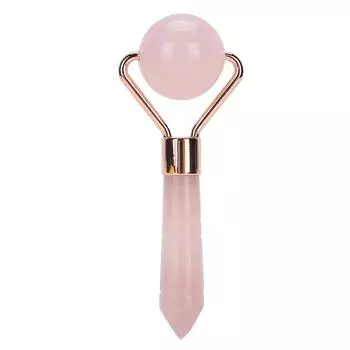 Массажер для лица с роликами из розового кварца, подтягивающий кожу, лифтинговый массажер для лица против морщин