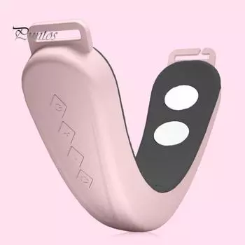 Массажер для лица Устройство для подтяжки лица Микротоковая вибрация для похудения кала Стимулирует кровообращение Двойной подбородок V-образный пояс Подтяжка целлюлита Устройство для челюсти белый