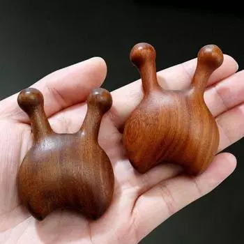 Массажер для меридианов глаз и носа из сандалового дерева, массажные инструменты для тела и лица, деревянная ручка, доска для скребков Гуаша, акупунктурный точечный массажер