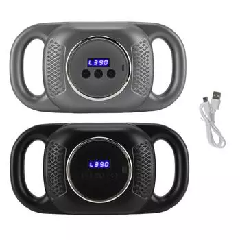 Массажер для мышц с 6 головками, перезаряжаемый, 10 режимов, интеллектуальный цифровой дисплей, высокочастотная вибрация мышц Grey