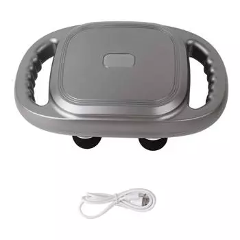 Массажер для мышц с 6 головками, высокочастотная вибрация, профессиональный электрический массажер с 9 режимами и 6 головками для серый