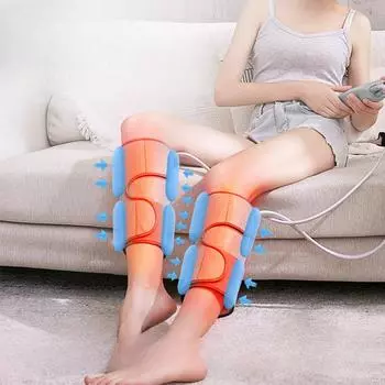 Массажер для ног, Полностью автоматический массажер под давлением воздуха для телят, Бытовое электрическое устройство для горячего компресса для ног, Аппарат для красоты ног