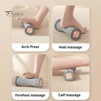 Массажер для ног, ролик для облегчения подошвенного фасциита, износостойкий, приятный для кожи, портативный ролик для ног, инструмент для точечного массажа глубоких тканей розовый