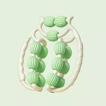 Массажер для ног, роликовый инструмент для глубокого массажа тканей, ручной фитнес-оборудование с пенным валиком, для использования в помещении One Size зелёный