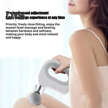 Массажер для ног с фасциями и 4 сменными головками, водонепроницаемый, портативный, с низким уровнем шума, перезаряжаемый, для восстановления мышц светло-зеленый