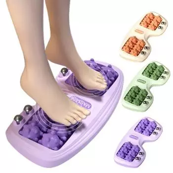Массажер для ног с роликом для облегчения подошвенного фасциита, акупрессурная терапия для облегчения боли, снятия стресса, улучшения кровообращения, портативный рефлексологический инструмент оранжевый