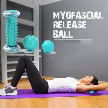 Массажер для ног с роликовым массажным шариком для подошвенного фасциита, глубокий массаж мышц задней поверхности ног и рук