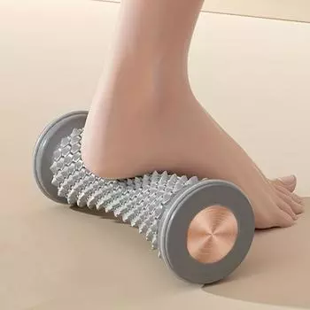 Массажер для ног Stress-Relief Foot Massager Roller - терапия подошвенной фасции при плоскостопии, домашний инструмент для здоровья и благополучия серый