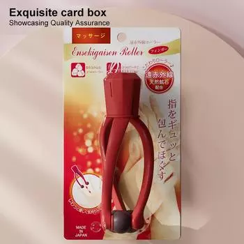 Массажер для пальцев, резиновый ролик, инструмент для снятия стресса и циркуляции крови в руках, силиконовый массажер, портативный стальной шарик, инструменты для ухода за здоровьем красный