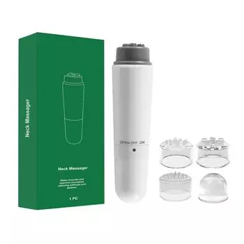 Массажер для плеч и шеи Массаж лица снимает мышечный дискомфорт Декомпрессионный массажер 4 типа массажных головок One Size белый