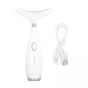 Массажер для подтяжки шеи с разноцветными огнями, способствующими циркуляции крови, устройство для подтяжки кожи шеи и лица