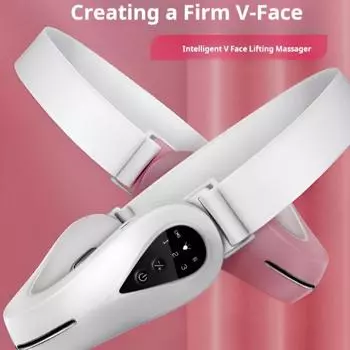 Массажер для похудения лица V-лифтинг с микротоком высокой частоты и вибрацией красного и синего света