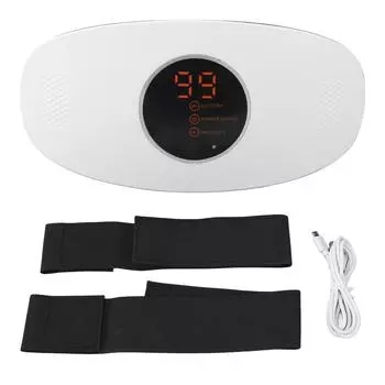 Массажер для похудения живота, сжигание жира, 3 режима, 26 передач, подогрев, массажер для живота, белый
