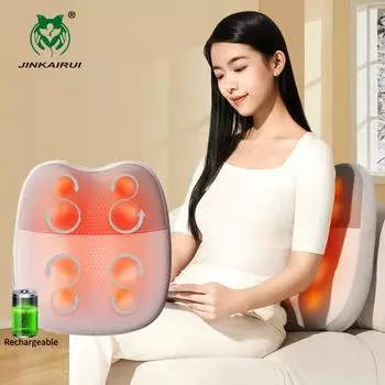 Массажер для поясницы и спины, новый массажер с 8 головками, поднимающимися и опускающимися, для поддержки талии, шеи, разминания, массажа тела, массажная подушка