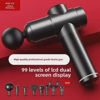 Массажер для расслабления мышц Fascia Gun для шеи и домашнего фитнеса Mechanical version 6 heads зелёный