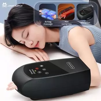 Массажер для рук Jinkairui с подогревом и давлением воздуха, акупунктурный массажер для ладоней и пальцев, снимает усталость