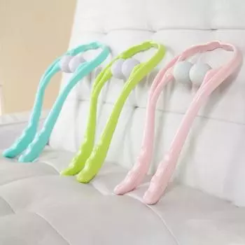 Массажер для шеи и плеч для дома, офиса, путешествий, глубоких триггерных точек, руководство розовый