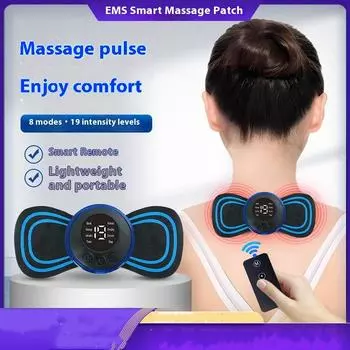 Массажер для шеи и шеи, массажер для всего тела, портативный массажный пластырь, подождите, должен массажер, мини-массажный пластырь синий