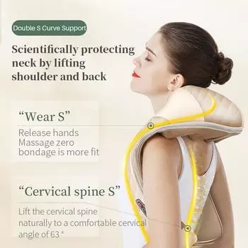 Массажер для шеи и спины Шиацу с успокаивающим теплом