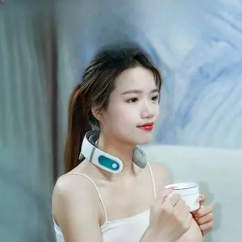 Массажер для шеи, инструмент для массажа шеи, плеч и шеи, горячий компресс для шеи, импульсный земснаряд для позвоночника, интеллект, массажер для шеи