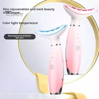 Массажер для шеи, инструмент для ухода за кожей лица и шеи 3 в 1, многофункциональное портативное косметическое устройство, подтяжка сухих линий, подтяжка кожи, жизненный массаж розовый