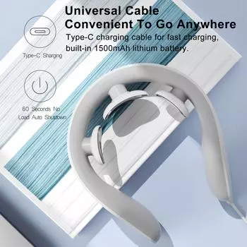 Массажер для шеи Jeeback, массажный дизайн с тремя головками, устройство для облегчения боли в шее, массажер для шеи для облегчения боли белый